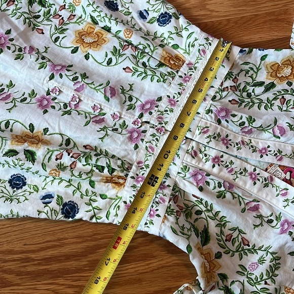 Farm Rio - Off-White Folk Floral Lenzing Ecovero Euroflax Jumpsuit Medium NWT - Picture 6 of 16